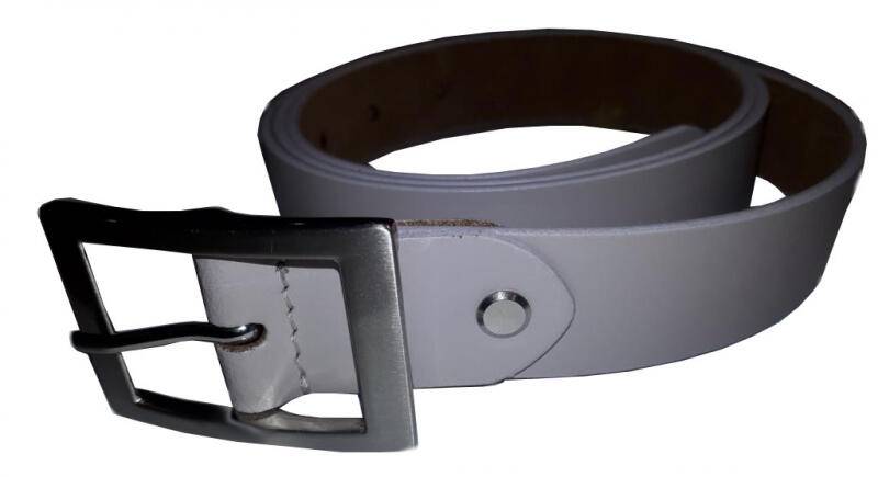 Prato - Prato LM Vishal Damengürtel 85cm echt Leder light grey Grau von Prato