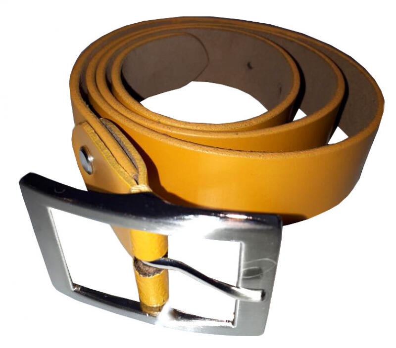 Prato - Prato LM Vishal Damengürtel 85cm echt Leder yellow Gelb von Prato