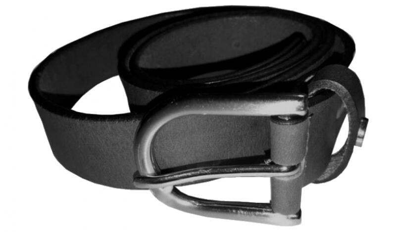 Prato - Prato LM Vishal Damengürtel 90cm echt Leder shiny black Schwarz von Prato