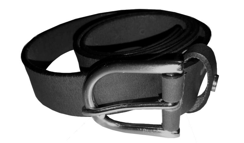 Prato - Prato LM Vishal Damengürtel 95cm echt Leder shiny black Schwarz von Prato