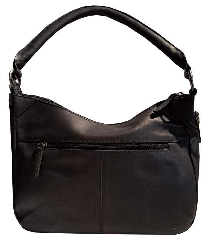 Prato - Prato OPU Beuteltasche echt Leder schwarz Schwarz von Prato