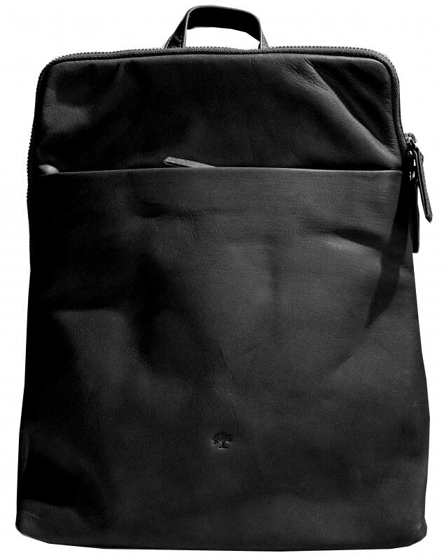 Prato - Prato OPU Oil Pull Up Cityrucksack echt Rindleder schwarz Schwarz von Prato