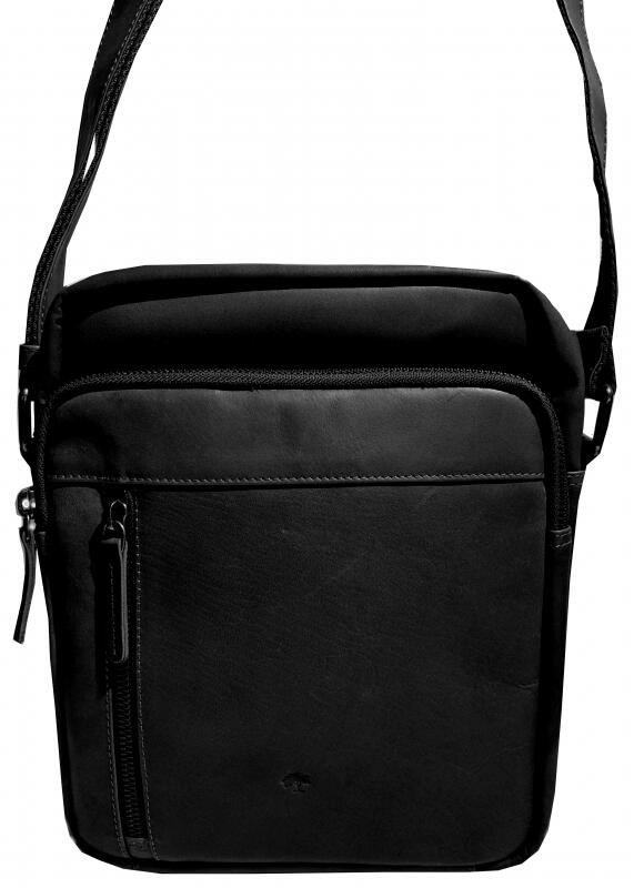 Prato - Prato Oil Pull Up Umhängetasche echt Rindleder black Schwarz von Prato