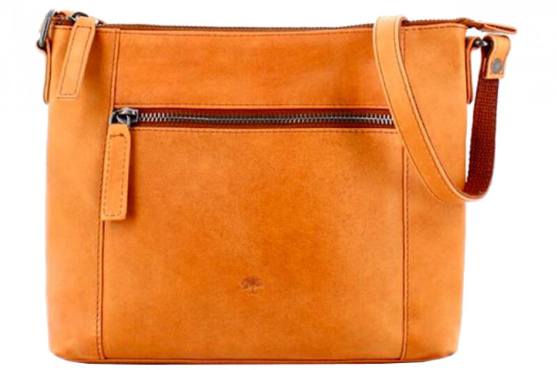 Prato - Prato Oil Pull Up Umhängetasche echt Rindleder cognac Braun von Prato