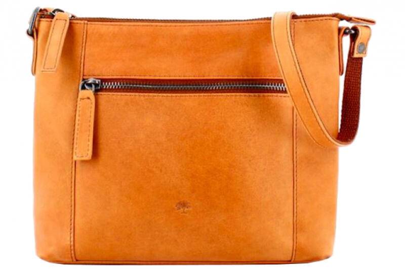 Prato - Prato Oil Pull Up Umhängetasche echt Rindleder cognac Braun von Prato