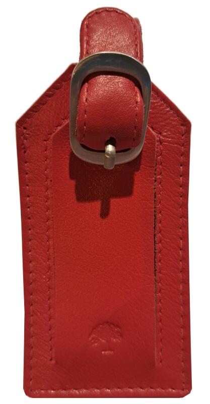 Prato - Prato Rahul Adressanhänger echt Leder rot Rot von Prato