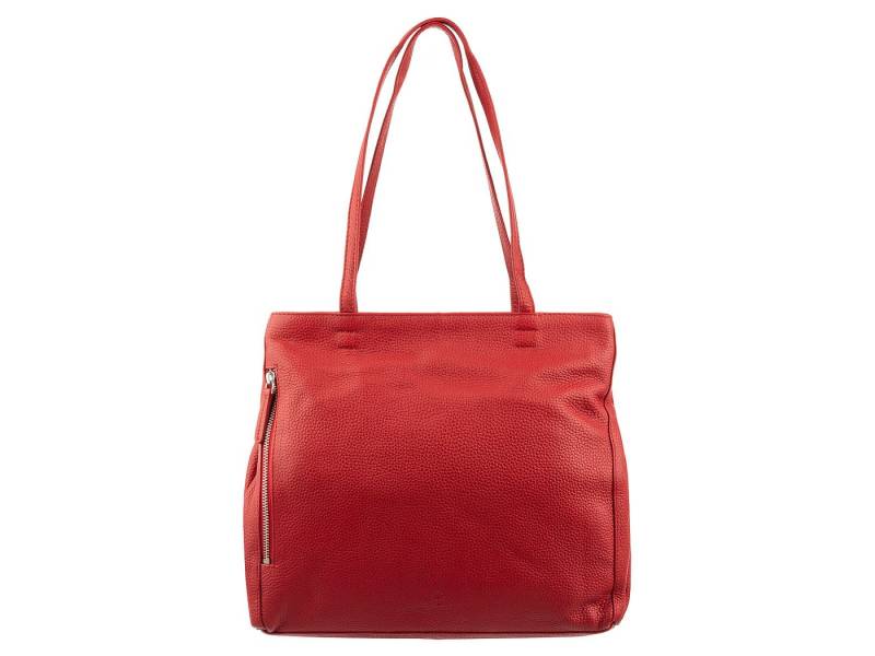 Prato Umhängetasche Damen LM Asif Tragetasche Handtasche geprägtes Rindleder 31 x 28 x 10 (ein Stück, 1-tlg., ca. B/H/T 31/28/10 cm), Innenfächer von Prato