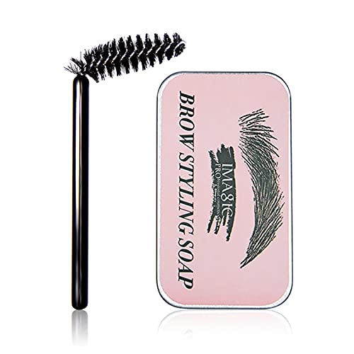 Augenbrauen-Styling-Seife - 3D Brows Gel Langanhaltendes Fixiergel für Augenbrauen,Wasserdichtes, klares Augenbrauen-Solid-Gel-Styling-Kit Brow Sculpt Lift Make-up für Frauen Pratvider von Pratvider