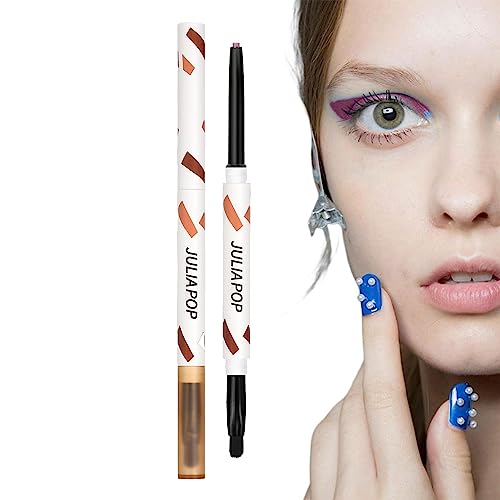 Eyeliner-Stift - Mehrfarbiger Make-up-Lidschattenstift mit Pinsel,Schnell trocknender und langlebiger Augenstift als Geschenk-Make-up-Zubehör für den täglichen Gebrauch Pratvider von Pratvider