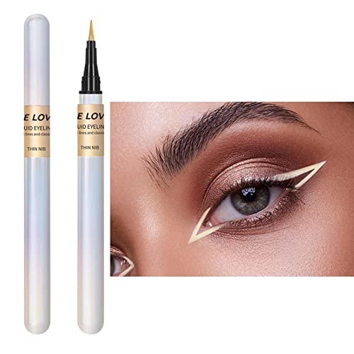 Eyeliner mit ultrafeiner Spitze - Wasserfester Flüssig-Eyeliner mit feiner Spitze,Glatte, hochpigmentierte, langanhaltende Eyeliner für Halloween-Augen-Make-up-Shows, passend für alle Pratvider von Pratvider