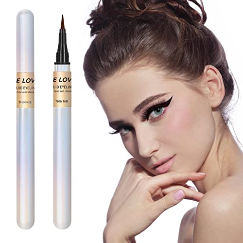 Flüssige Eyeliner | Matte flüssige Eyeliner-Stifte mit feiner Spitze - Hochpigmentierte, schnell trocknende, wasserfeste Eyeliner für Damen-Make-up zeigen Halloween alle Augenformen Pratvider von Pratvider