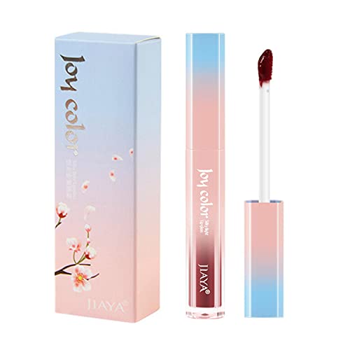 Lippenfleck,Lipgloss für Mädchen, langlebig - Flüssiger Lippenstift, Nude, Antihaft-Becher, verblasst nicht, Geschenk für Frauen, Lippentönung, roter Lippenstift, Geschenk für Mädchen und Pratvider von Pratvider