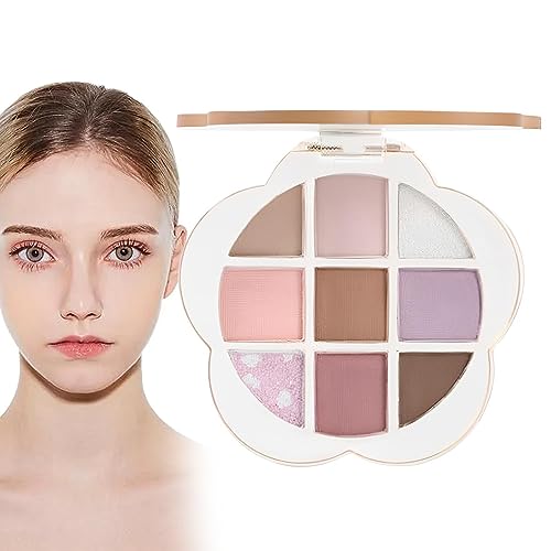 Make-up-Lidschatten-Palette | 9-Farben-Make-up-Palette | Langlebige, mischbare Lidschatten, matte und schimmernde Make-up-Paletten, Kosmetikgeschenk für Frauen Pratvider von Pratvider