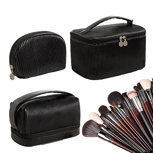 Schminktasche, Make-up-Kosmetik-Organizer-Beutel, Tragbarer, wasserdichter Make-up-Koffer-Organizer mit großem Fassungsvermögen für Hautpflege, Toilettenartikel, Frauen, Mädchen Pratvider von Pratvider