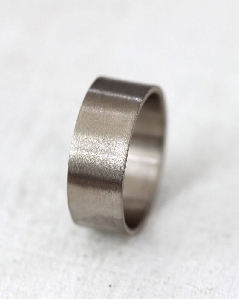 Herren Breiter Band Ehering 14K Gold von PraxisJewelry