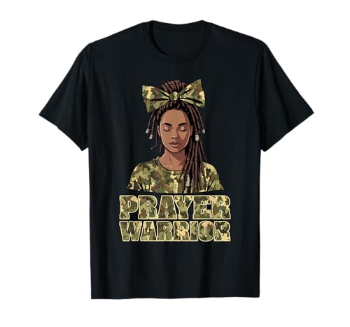 Prayer Warrior Locs Christian Black Woman Camouflage-Tuch T-Shirt Prayer Warrior Locs Christian Black Woman Camouflage-Tuch T-Shirt von Prayer Warrior Black Woman Afro Christian