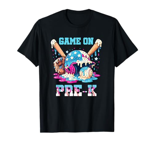 Spiel zum Schulanfang am ersten Tag des Baseballs vor der K-Baseballzeit für Jungen T-Shirt Spiel zum Schulanfang am ersten Tag des Baseballs vor der K-Baseballzeit für Jungen T-Shirt von Pre-K Baseball First Day Of School Tee Kids