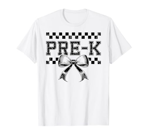 I'm Ready for Pre K Preppy Girly Coquette Bow Girl First Day T-Shirt von PreK Level Unlocked Kids 1st Day of Pre-K Teacher