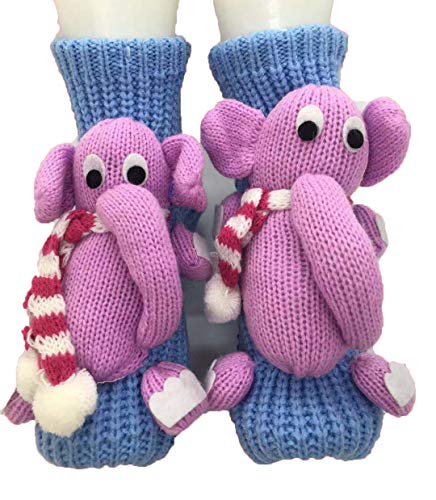PreSox Anti-Rutsch-Strickpullover Warm Haushalt Socken für Frauen (Pur Elephant) von Ulalaza