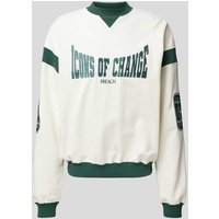 Preach Oversized Sweatshirt mit Label-Stitching in Offwhite, Größe XS Preach Oversized Sweatshirt mit Label-Stitching in Offwhite, Größe XS von Preach