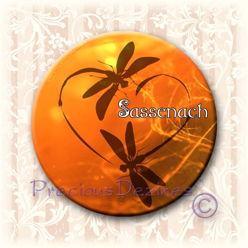 Libelle in Bernstein Sassenach Knopf. 2, 25" Runder Pin Back Button, Magnet, Taschenspiegel, Schlüsselring/Flaschenöffner. Liebe von PreciousDezines