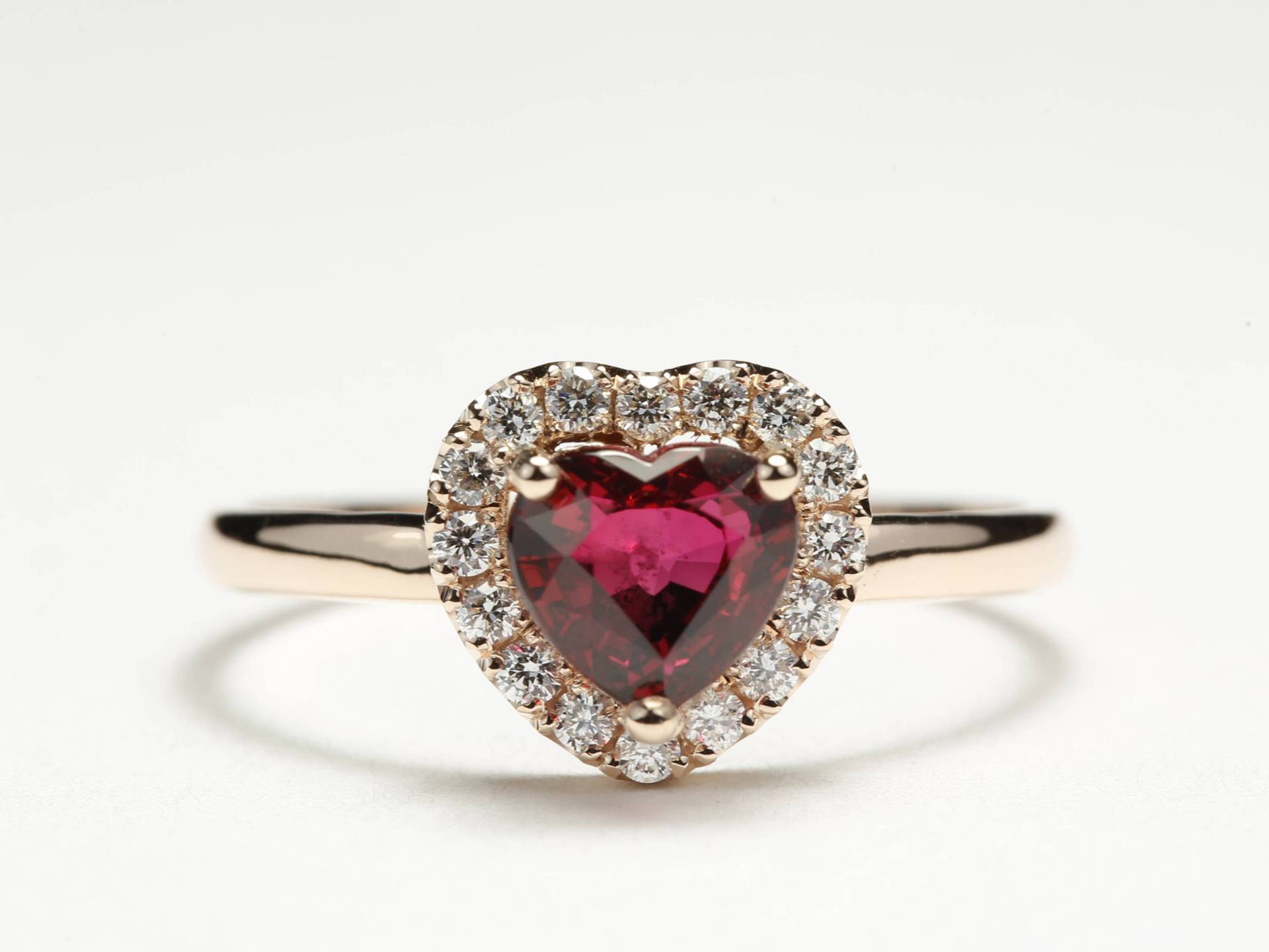 Herz Diamant Halo Verlobungsring Nur 14K Goldfassung von PreciousLaceJewelry