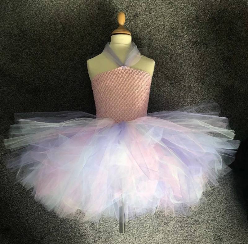 Handgemachtes Pastell Regenbogen Tutu Kleid von PreciousPrincessesCo