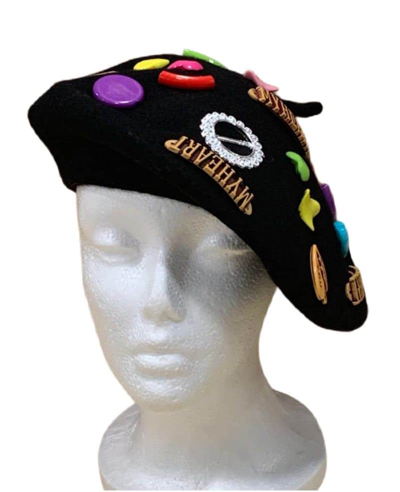 Baskenmützen Verzierte Wolle, Maßgeschneiderte Hüte, Einzigartiger Bling-Hut, Handverziert, in Verschiedenen Farben von PreciousshopDesigns