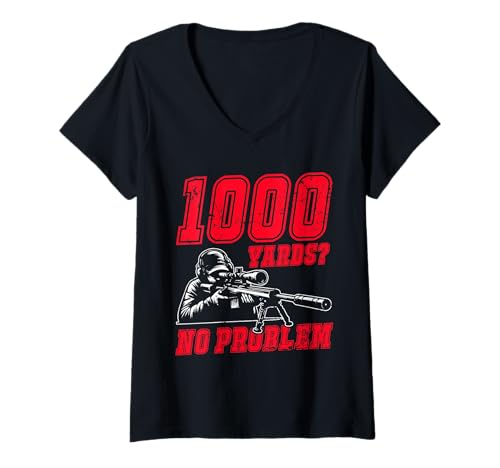 Damen Sniper Precision 914 m Design T-Shirt mit V-Ausschnitt Damen Sniper Precision 914 m Design T-Shirt mit V-Ausschnitt von Precision Marksman Gear