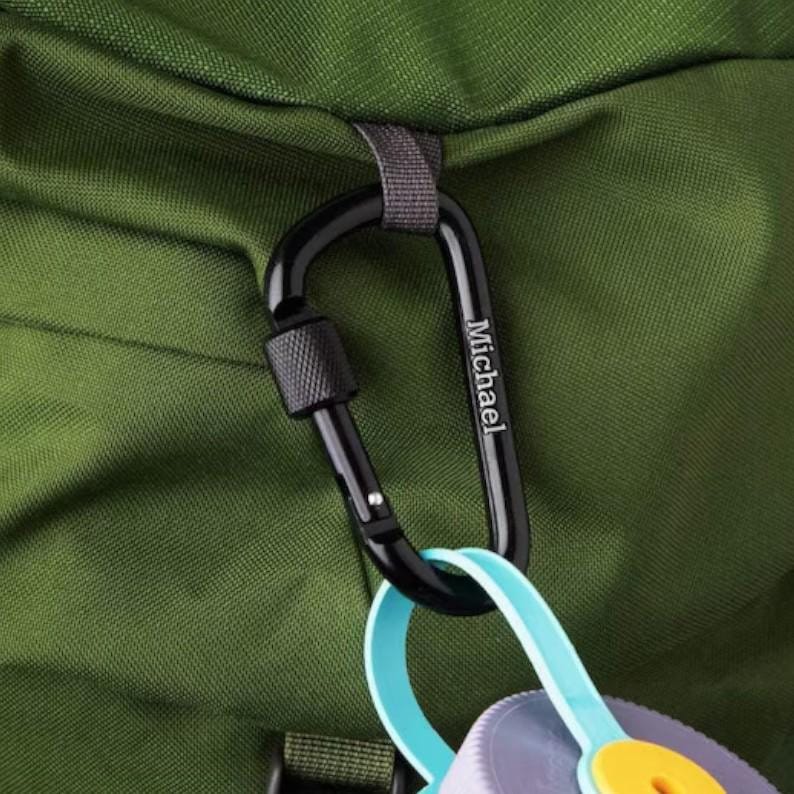 Personalisierte Karabiner Schlüsselanhänger Geburtstagsgeschenk Für Ihn Papa Männer Sohn Camping Wandern Outdoor Auto Kletterer Name Weihnachten von PrecisionMemory