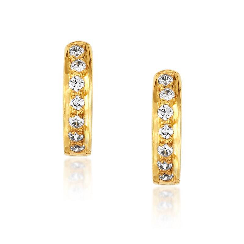 Mini Creolen, Alltäglichen Reifen, Ohr Umarmt Besetzt Zirkonia Mini Creolen, Alltäglichen Reifen, Ohr Umarmt Besetzt Zirkonia von PreetisqueJewelry