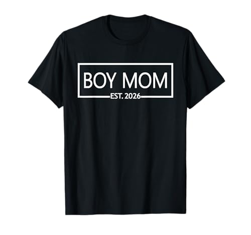 Boy Mom Est. 2026 Muttertag Ankündigung Geschlecht Enthüllung T-Shirt von Pregnancy Announcement Est. 2026 Gifts