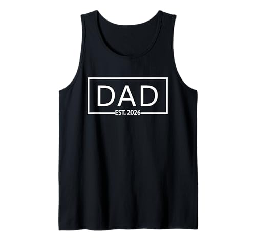 Herren Dad Est. 2026 Vatertag Schwangerschaft Ankündigung Neuer Vater Tank Top von Pregnancy Announcement Est. 2026 Gifts