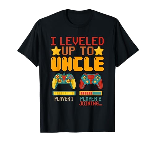 I Leveled Up To Uncle Costume Gamer Expecting New Baby T-Shirt von Pregnancy Announcement Father's Day Costume