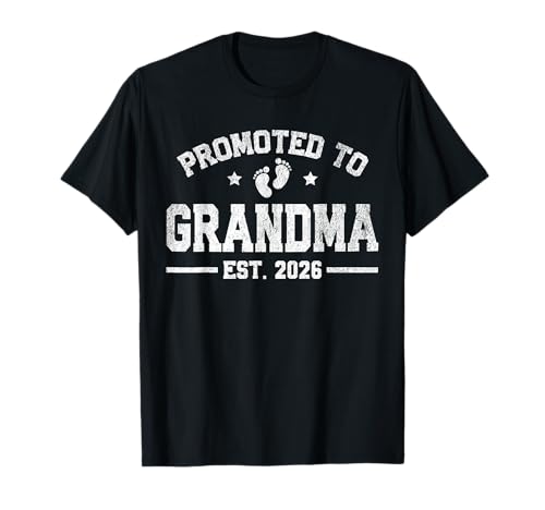 Befördert zur Oma est. 2026 Großeltern Baby Ankündigung T-Shirt Befördert zur Oma est. 2026 Großeltern Baby Ankündigung T-Shirt von Pregnancy Announcement Gift 2026