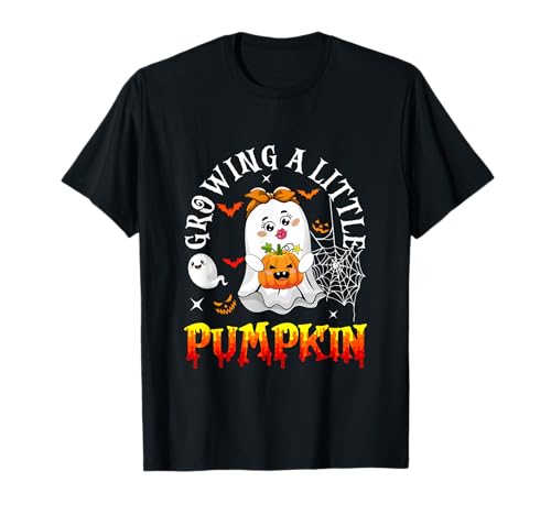 Growing Little Halloween Pumpkin Boo Expecting New Baby T-Shirt von Pregnancy Announcement Halloween Costume