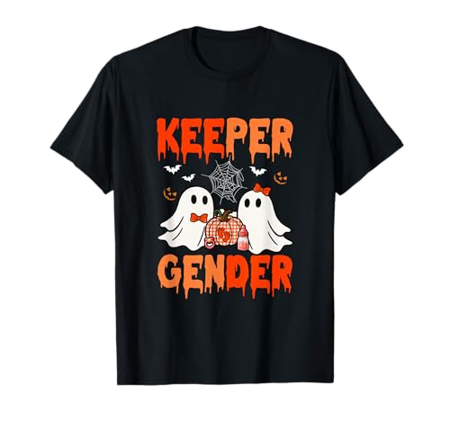 Keeper of Gender Halloween Couple Boos Expecting Baby T-Shirt von Pregnancy Announcement Halloween Costume