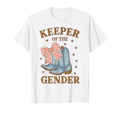 Keeper of The Gender Boots oder Bow Western Reveal Party Mama T-Shirt Keeper of The Gender Boots oder Bow Western Reveal Party Mama T-Shirt von Pregnancy Announcement Keeper of the Gender Tee Co