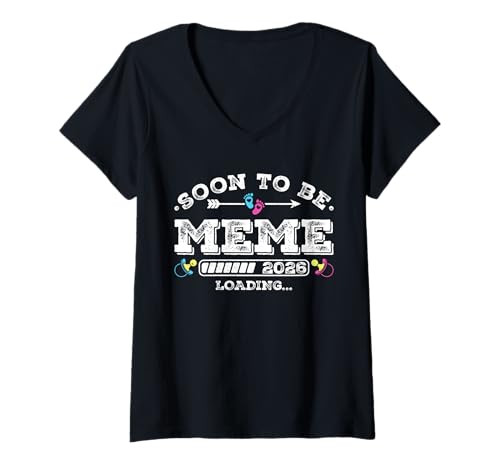 Damen Soon to Be Meme 2026 Loading for Pregnancy Ankündigung T-Shirt mit V-Ausschnitt Damen Soon to Be Meme 2026 Loading for Pregnancy Ankündigung T-Shirt mit V-Ausschnitt von Pregnancy Announcement Loading for Matching Family