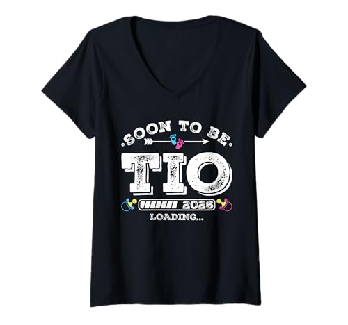 Damen Soon to Be Tio 2026 Loading for Pregnancy Ankündigung T-Shirt mit V-Ausschnitt Damen Soon to Be Tio 2026 Loading for Pregnancy Ankündigung T-Shirt mit V-Ausschnitt von Pregnancy Announcement Loading for Matching Family