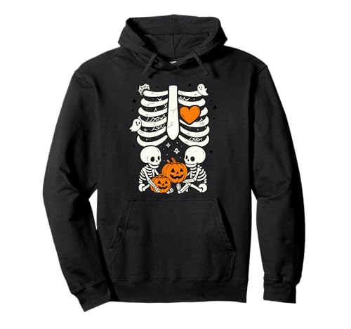 Skelett Baby Zwillinge Halloween Schwangerschaft Ankündigung Mama Pullover Hoodie Skelett Baby Zwillinge Halloween Schwangerschaft Ankündigung Mama Pullover Hoodie von Pregnancy Announcement Mom Halloween