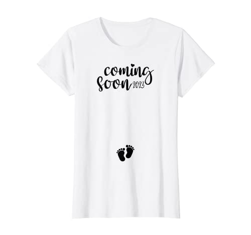 Damen Schwangerschaft Coming Soon 2023 Schwangere Frau Mutter werdende Baby T-Shirt von Pregnancy Parents Gift Idea For Pregnant Women