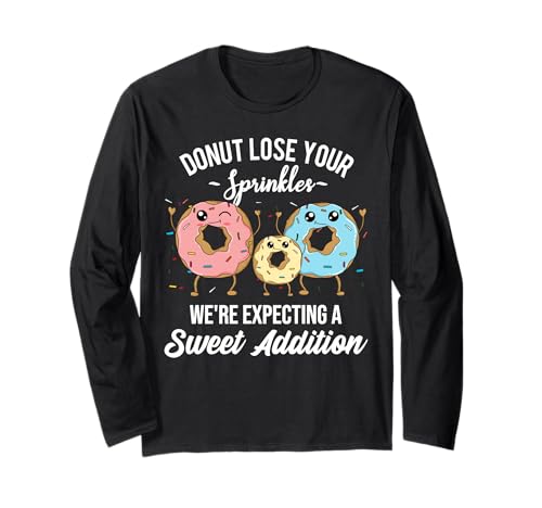 Donut Baby Ankündigung Lustige Süße Ergänzung Eltern Mama Papa Langarmshirt Donut Baby Ankündigung Lustige Süße Ergänzung Eltern Mama Papa Langarmshirt von Pregnancy Reveal Expecting a Boy Family Quote