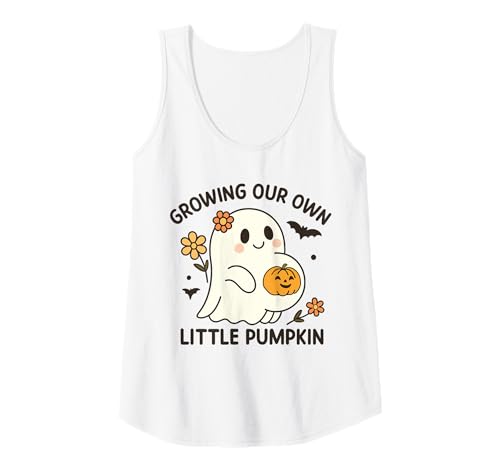 Damen Growing Our Own Little Pumpkin Ghost Schwangerschaft Halloween Tank Top von Pregnant Mom Ghost Halloween Outfit