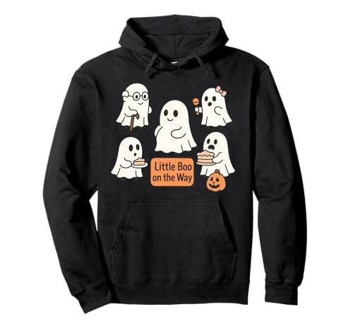 Little Boo on The Way Süße Geisterschwangerschaft enthüllt Mama Pullover Hoodie von Pregnant Mom Ghost Halloween Outfit