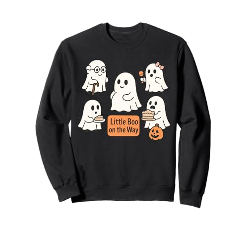Little Boo on The Way Süße Geisterschwangerschaft enthüllt Mama Sweatshirt von Pregnant Mom Ghost Halloween Outfit