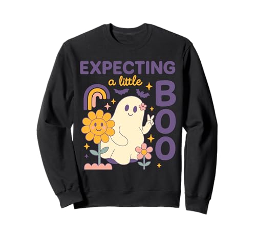 Niedlicher Geist Schwangerschaft offenbart bunt Halloween Mutter Frauen Sweatshirt von Pregnant Mom Ghost Halloween Outfit