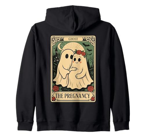Schwangere Tarotkarte Geisterpaar Baby Reveal Frauen Kapuzenjacke von Pregnant Mom Ghost Halloween Outfit