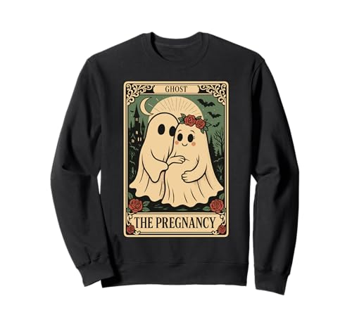 Schwangere Tarotkarte Geisterpaar Baby Reveal Frauen Sweatshirt von Pregnant Mom Ghost Halloween Outfit