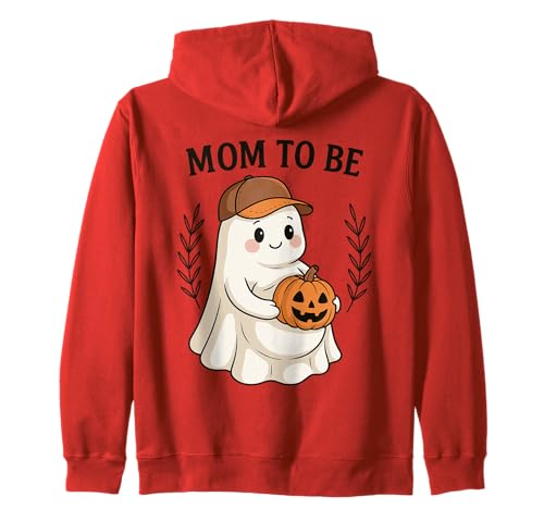 Süße Halloween-Enthüllung von Mama to Be Ghost with Pumpkin Kapuzenjacke von Pregnant Mom Ghost Halloween Outfit